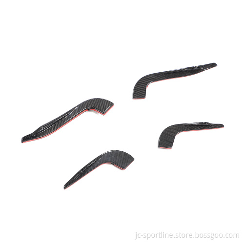 JC Sportline Carbon Fiber RS3 Front Canards for Audi RS3 8V Sedan 2017-2019